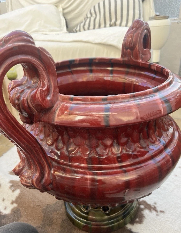 Grande jardinière Médicis en faïence vernissée - 53 cm - Photo 4/4