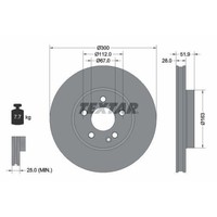 Textar 92291803 Bremsscheibe Vorderachse FüR Mercedes Benz Mercedes Benz