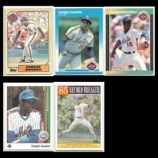 Dwight Gooden Lot 5 Baseball Cards New York Mets Set Collection MLB