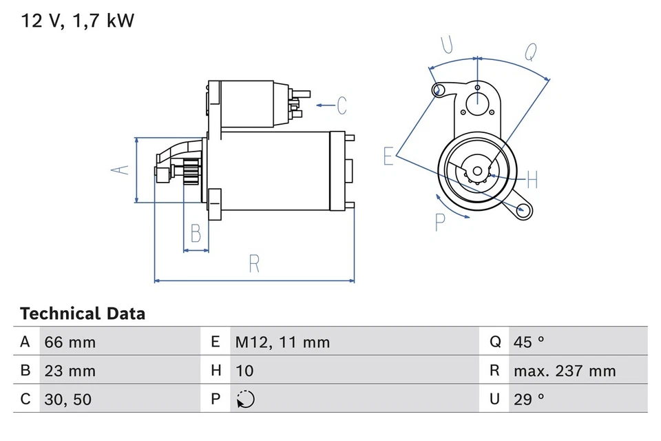 STARTER 0 986 026 520 FOR AUDI A4/Allroad/S4 Q5/Van/SUV A5/S5/Convertible A6 A4 - Image 2 of 4