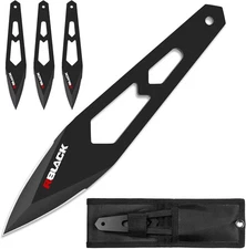 RBLACK 3Pc Kunai Throwing Knife Set WellBalanced Stainless Steel Knives w Sheath