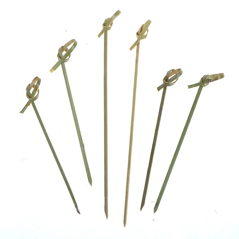 100pcs Bamboo Knot Skewers Cocktail Picks for Cocktail Party Snacks Sandwich - image 2 of 4