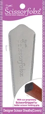 SCISSORFOBZ Designer Scissors Sheath Cover Single large Matt Silver Color