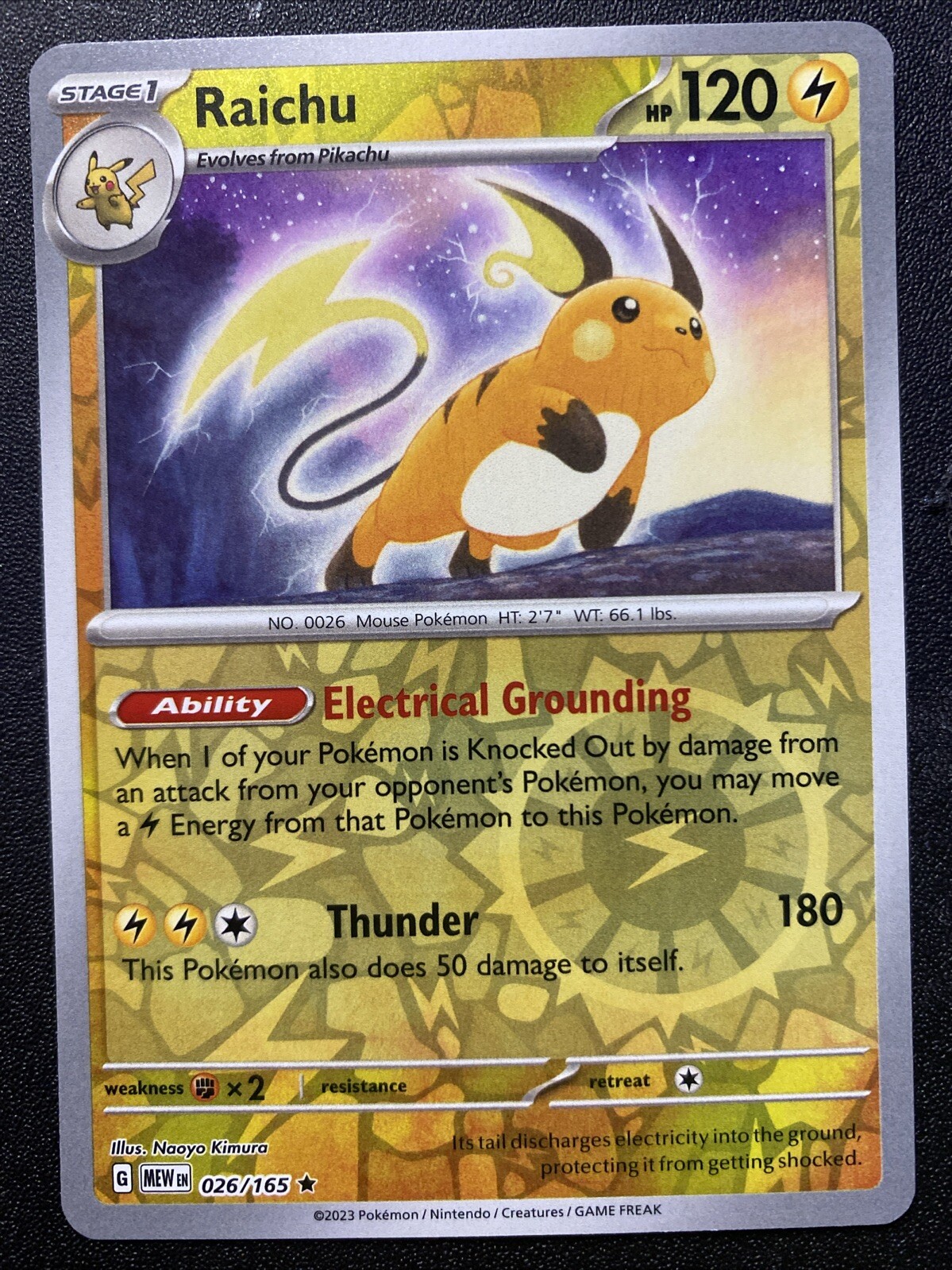 Raichu 2023 Scarlet & Violet: 151 #026/165 Reverse Holo Price