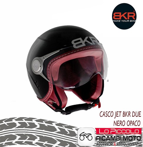 CASCO JET BKR DUE NERO OPACO SCOOTER MOTO MIS.XL 61-62 | eBay