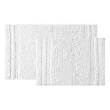 Eden White Cotton 2-Piece Bath Rug Set