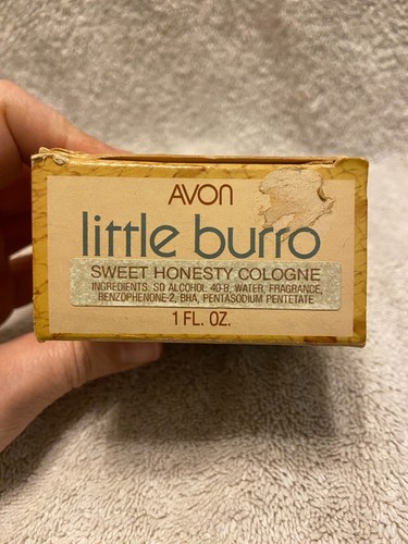 AVON LITTLE BURRO 1 Fl. Oz. SWEET HONESTY COLOGNE FULL BOTTLE WITH BOX VINTAGE - 第 6/6 張圖片