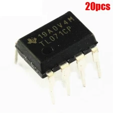 20Pcs Operational Amplifier Ti Low Noise DIP-8 Jfet Input TL071 TL071CP Ic Ne co