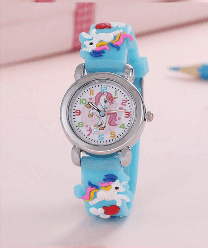 Kinder Junge Mädchen Quart Armbanduhr Kinder Sportuhr Einhorn Silikonarmband - Bild 11 von 12