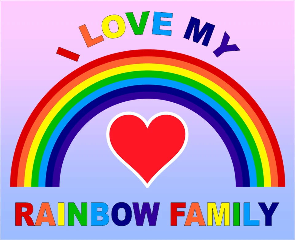 Baby Bib with I LOVE MY RAINBOW FAMILY on new cotton fronted feeding bib - image 2 of 4