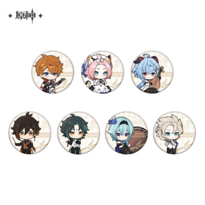 miHoYo Genshin Impact Concert 2023 Badge Albedo Zhongli Xiao Eula Official Goods