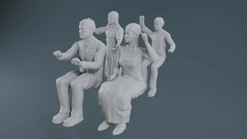 Chitty Chitty Bang Bang Car with Figures 3D Printed Dick Van Dyke Ian Fleming - Image 3 of 3