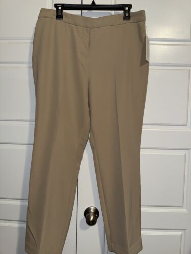 Investments 5th Ave Womens Pants Petite 12P S Straight Tan