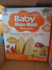 5 boxes, Baby Mum-Mum , Rice Rusks, Organic Super Tropical, 12 2-Packs, 1.76 oz