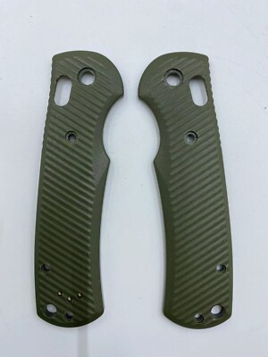 One Pair of Olive Green G10 Handle Scales for Benchmade Griptilian 550/551 Twill