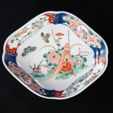 Japanese Colored Imari Diamond Shaped Dish 19th Century