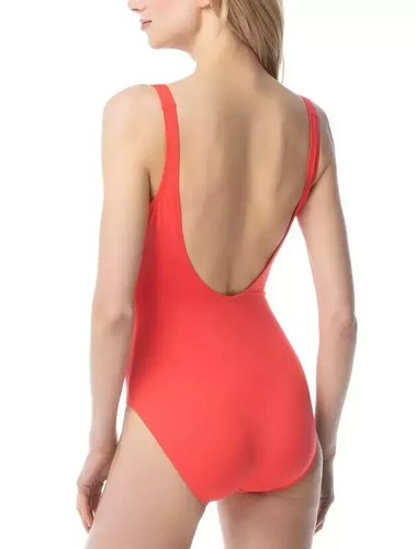 Michael Kors Womens Lace-Up Scoop Neck One-Piece Swimsuit, Colors/Sizes - Picture 4 of 7