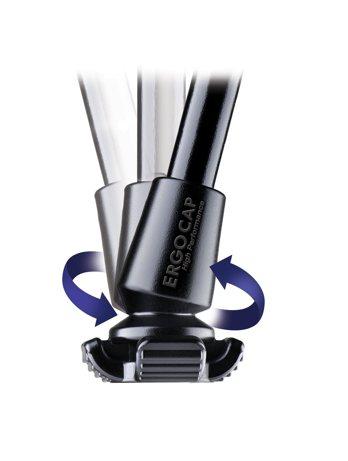 Ergocap® High Performance Crutch Rubber Tip - Rubber Replacement Foot Pad for...