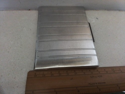 Superb 'Ernst Gideon Bek' Sterling Silver and Onyx Art Deco Cigarette Case 151g - Picture 7 of 13