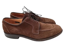 Allen Edmonds Hancock Men’s Size 9.5 B Brown Suede Oxford Split Toe Dress Shoes