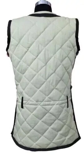 Disfraz de fantasía medieval acolchado Gambesón color blanco sin mangas con ribete negro Foto 3 de 4