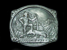 TD01120 VINTAGE 1970s  WINCHESTER  GUN, FIREARMS,  HUNTING BELT BUCKLE
