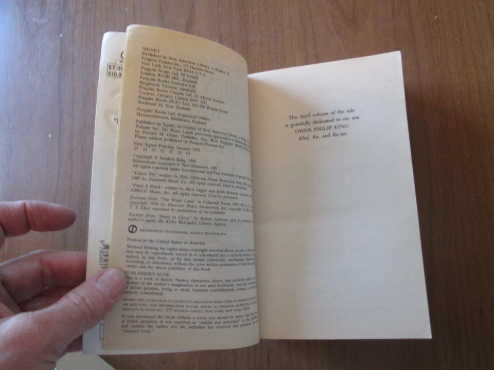 STEPHEN KING DARK TOWER SIGNET 1ST EDITION PAPERBACKS Wizard Glass Waste Lands - Image 4 of 4