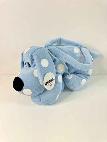 Tromba Peluche Cane Borsa Borsetta Blu Bianco Pois Peluche Giocattolo Orig Tag - Foto 2 di 9