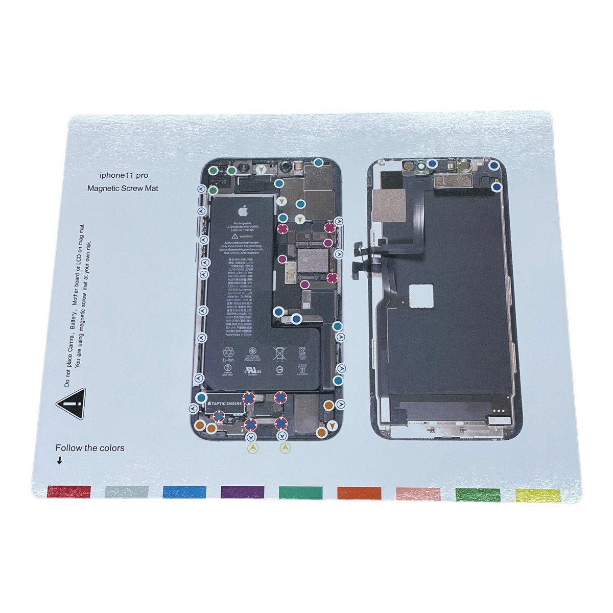 Apple iPhone 11 Pro Magnetic Screw Chart Mat Repair Guide Pad
