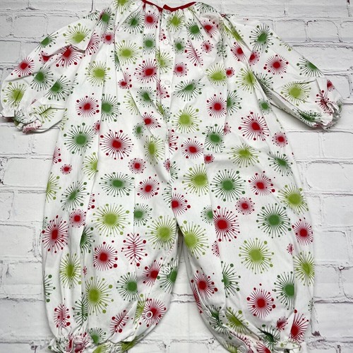 Pagliaccetto a bolle Petit Pomme stampa natalizia 12 mos bianco rosso verde Natale - Foto 5 di 9