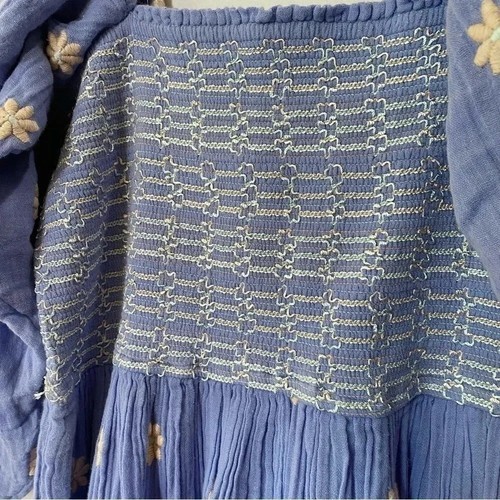 Nuevo Maxi Vestido Free People Dalia Bordado Misty Dawn Combo Pequeño - Imagen 6 de 15