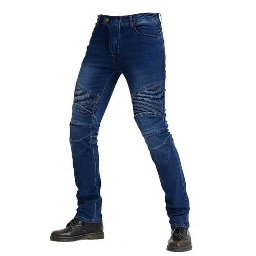 Men Motorcycle Jeans Motorbike Casual Stretch Skinny Slim Fit Pants With Armors- - Picture 6 of 18