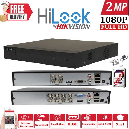 GRABADORA DE CÁMARA CCTV HIKVISION HILOOK DVR 4 CANALES 8 CANALES 16 CANALES HD AHD TVI TURBO HDMI - Imagen 7 de 9