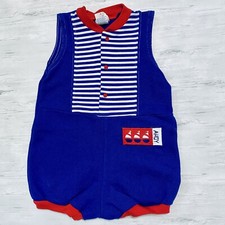Vintage Buster Brown Summer Romper Baby Boy Nautical - 24 Months