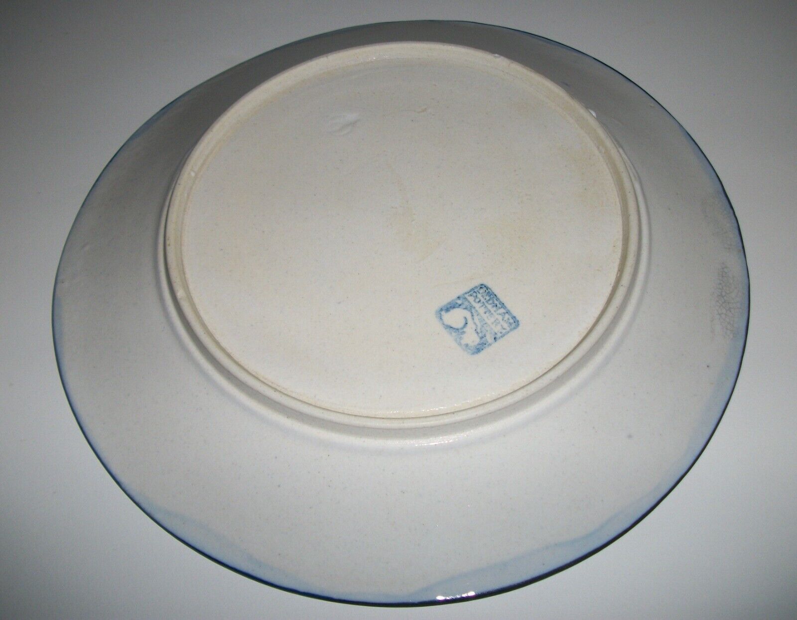 Antique Dedham Pottery 10" RARE Duck Dinner Plate w/ Impressed Marking - NICE!!!