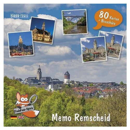 Thumbnail - Findefuxx Memo Remscheid, Mit 1 Buch 80 Spielkarten (40 Bildpaare)