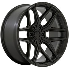 18x9 20 Fuel 1pc Flux 6x5.5 Blackout Wheels Set Of 4