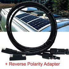 SAE Plug Adapter Connector to DC Power RV Solar Panel 10 AWG Cable Wire 4FT boat