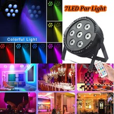 7LED Par Light DMX512 RGBW 4 IN 1 Beam Remote Control Stage Wash Lighting Effect