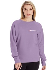 Champion Women's Athletics Powerblend Fleece Classic Crew, Script Logo 