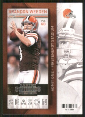 2013 Panini Contenders #18 Brandon Weeden Cleveland Browns Football Card 35543