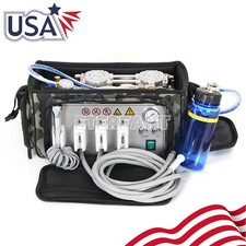 Portable Dental Delivery Unit with Air Compressor Suction System Mobile Bag 4H