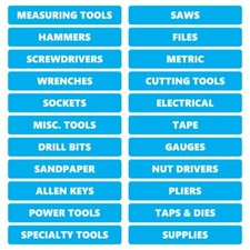 Toolbox Organizational Magnetic Rounded Labels By DCM Solutions