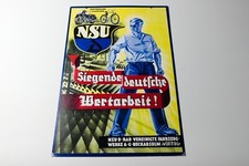NSU Poster Plakat Siegende deutsche Wertarbeit Reproduktion/Nachdruck auf Karton