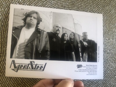 Agent Steel Music Group Vintage Very Rare 5x7 Press Photo - Metal Blade