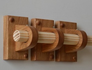 Wooden Curtain Pole Brackets Holders Curtain Rod Solid Oak Sold In
