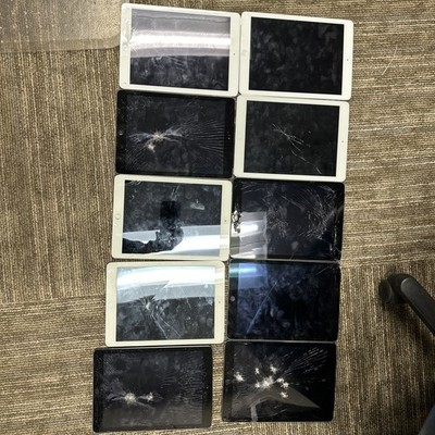 Apple iPad Air 1st Gen   Lot of 10   All Unlocked   Cracked Screens   AS-IS