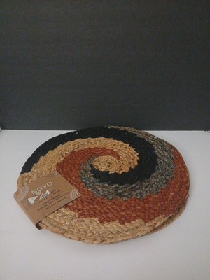 NOVO Multicolor kitchen Placemats 100% Jute India 4pcs NEW