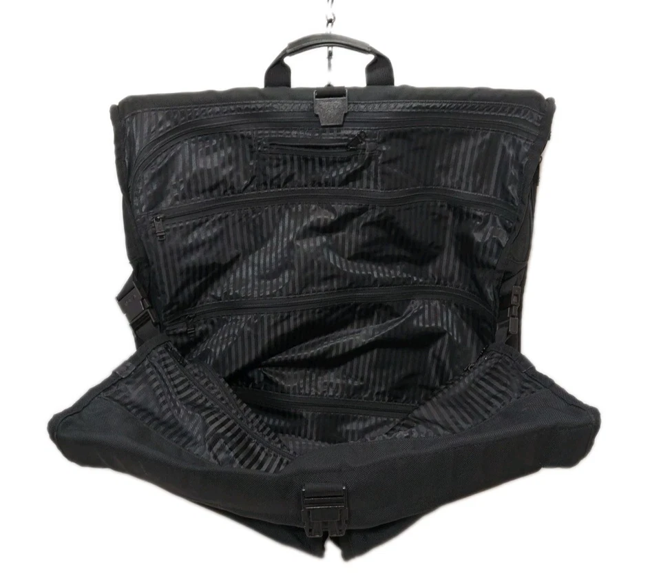 TUMI Alpha Bi-Fold Carry-on Travel Garment Bag Black Ballistic Nylon Zip 231D3 - Image 3 of 4
