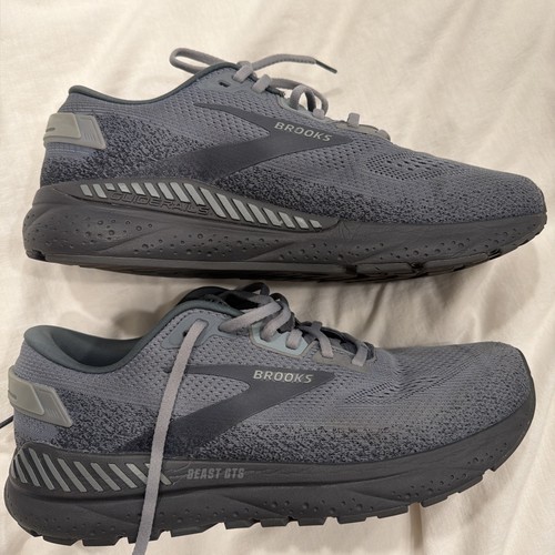 Brooks Beast GTS 24 Primer Grey Ebony Athletic Running Shoes Men’s 12 D Medium